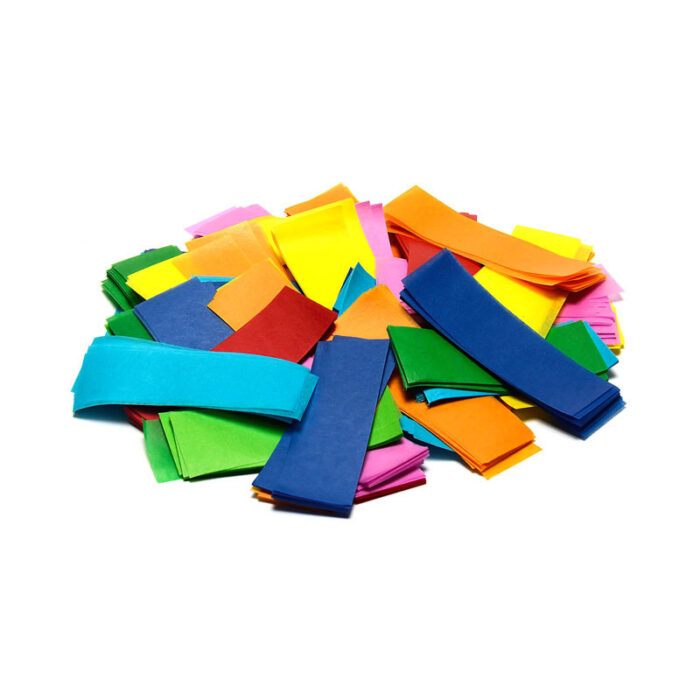 TCM FX - Lassú esésű Konfetti Téglalapok 55x17mm - Többszínű - 1 kg